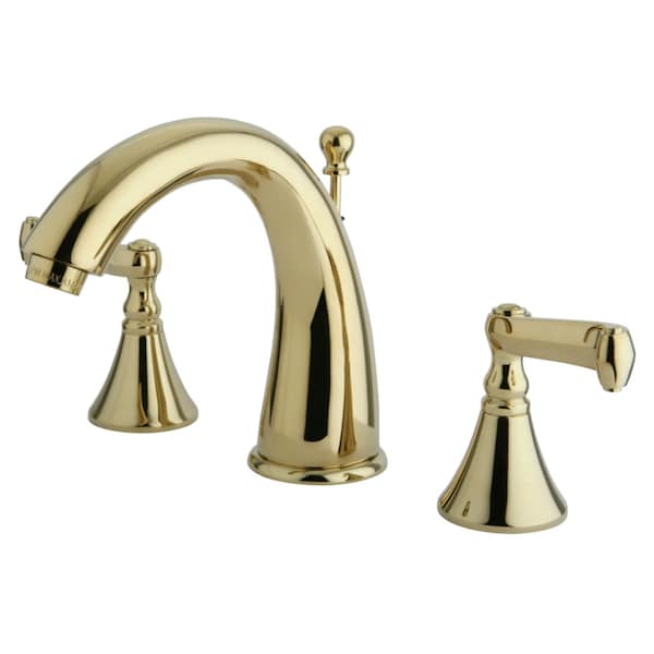 KS5972FL 8" Widespread Bathroom Faucet, Polished Brass